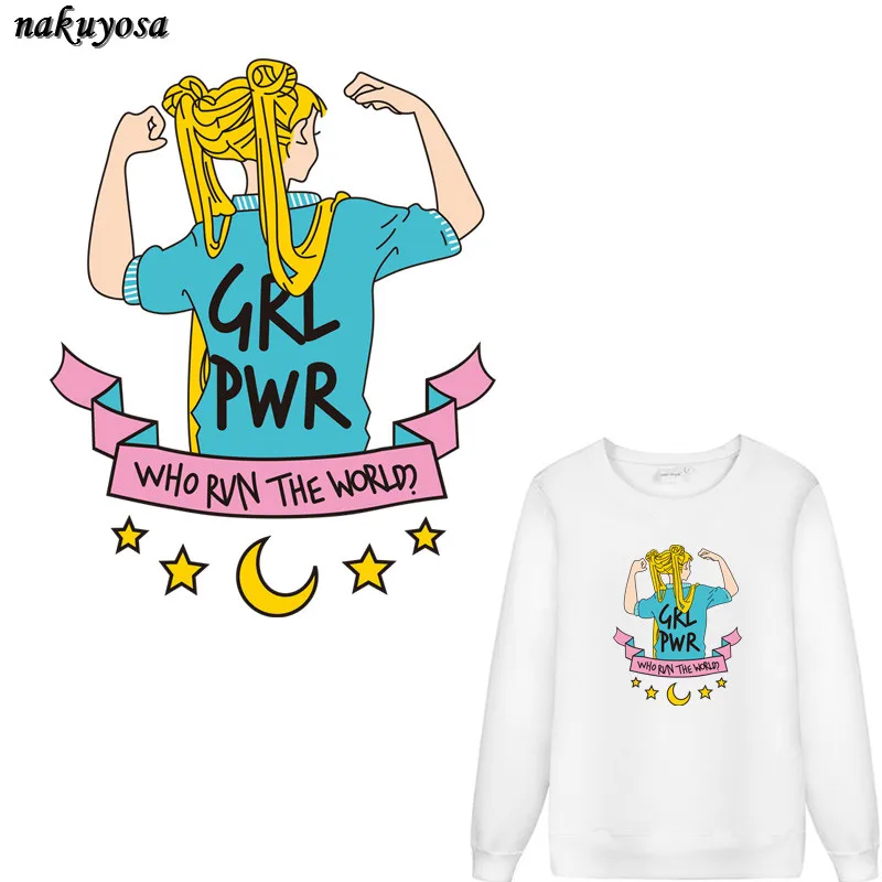 Sailor Moon моющиеся парчи на одном уровне футболка Ropa сделай сам украшение легкая