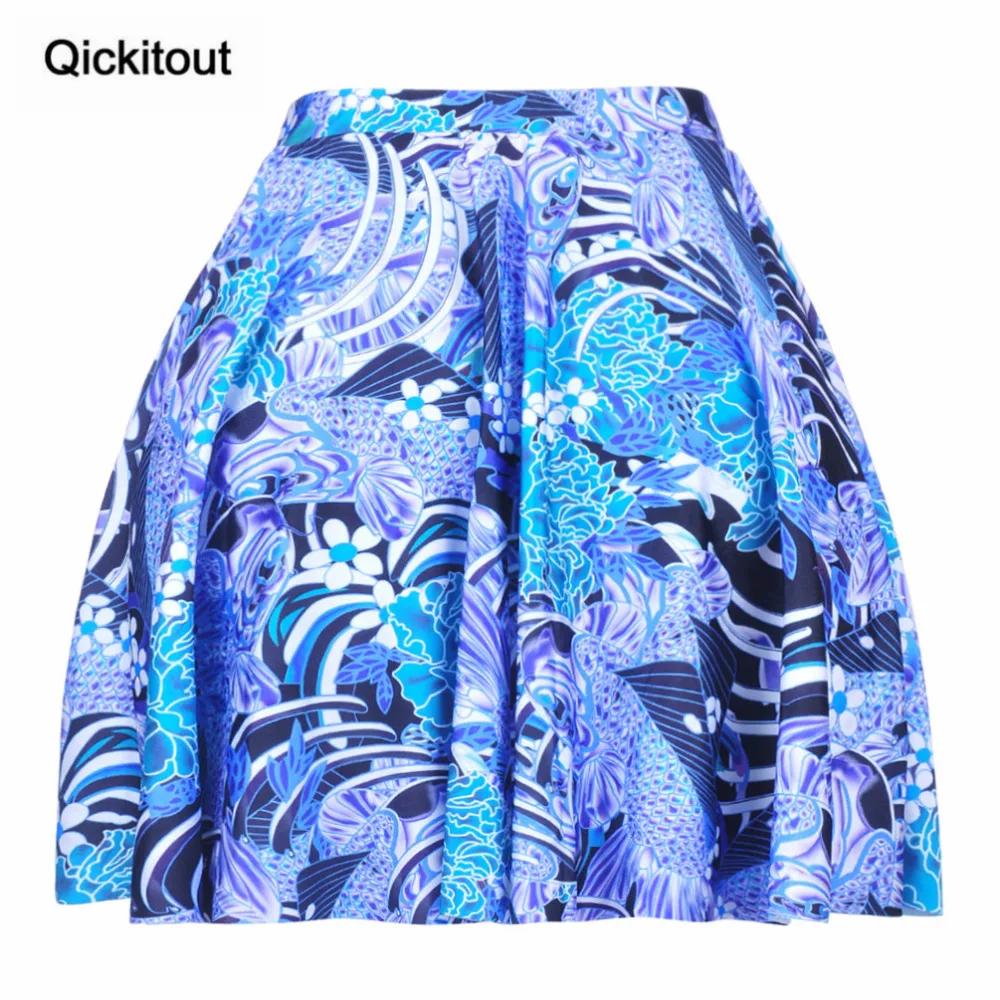 Женские плиссированные юбки выше колена синие эластичные летние | Женская одежда