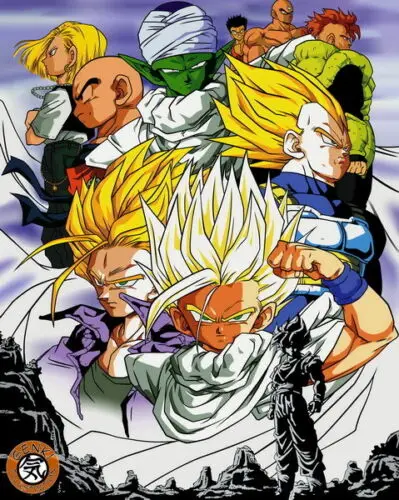 Аниме постер Драконий жемчуг Z Goku Боевая стена прокрутка печатная картина