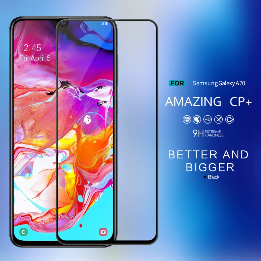 

Закаленное стекло для Samsung Galaxy A70 NILLKIN CP +, защитная пленка с полным покрытием для Samsung A70