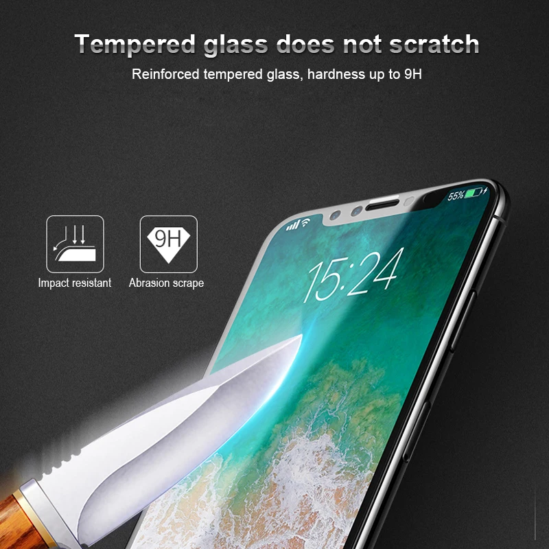 BXE 3D полная закругленная кромка Закаленное стекло протектор экрана для iPhone X XS Max XR Защитная пленка для iPhone X 10 закаленное стекло
