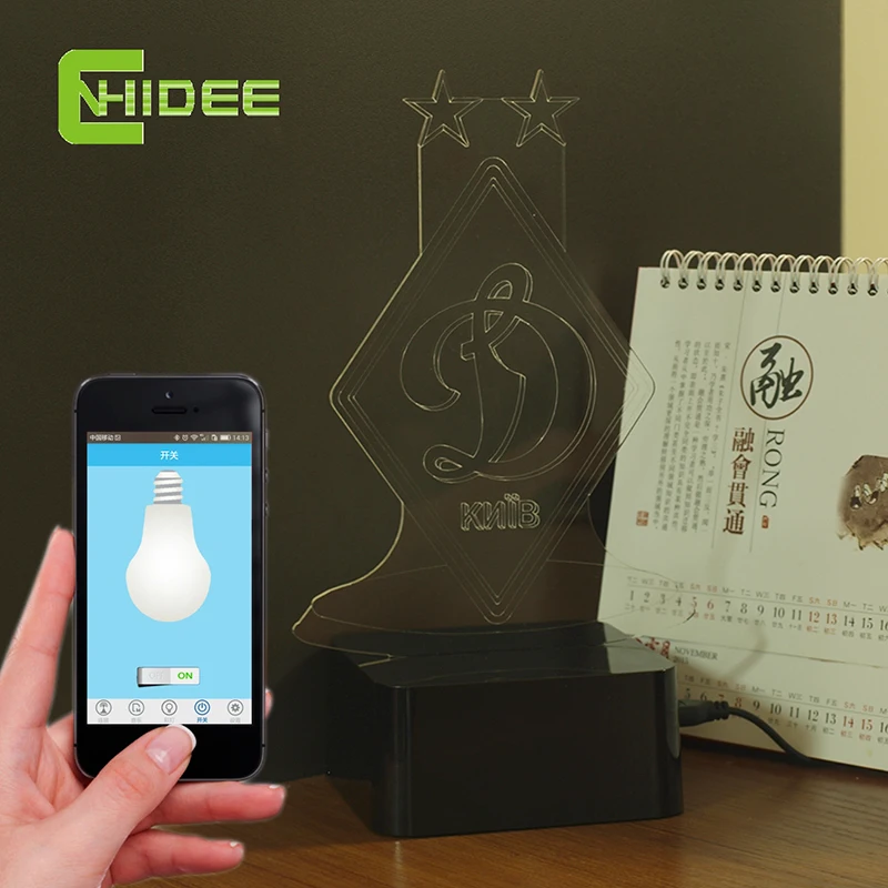 Инновационные usb музыка лампы 3D Ночные светильники Берлин Динамо Lampara Futbol