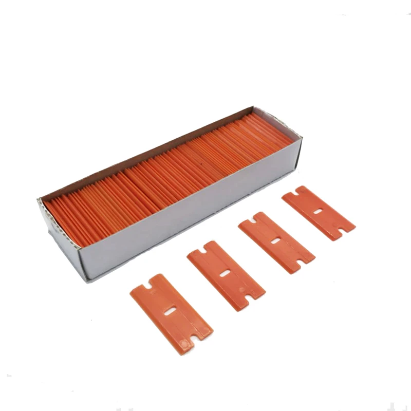 Пластиковые лезвия для бритвы 100 шт. ТИНТ полоски наклейки без царапин