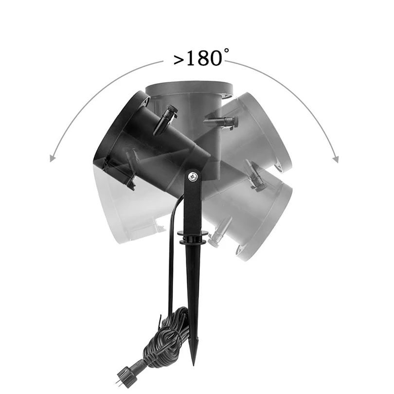 12 объектив сменный Красочный светодиодные Вращающийся лазерный проектор лампы