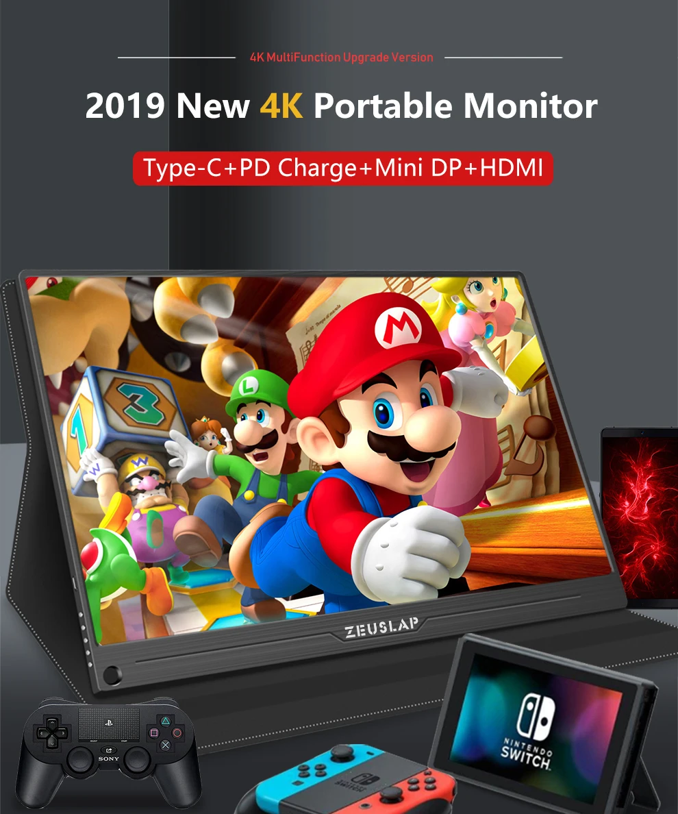 13,3 дюймов 4K+ HDR NTSC 72% ips экран 1800: 1 TYPE-C HDMI портативный монитор для PS4 переключатель Xbox One игровой монитор