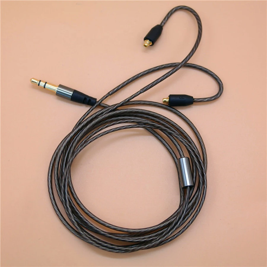 Обновленный посеребренный кабель MMCX DIY SE215 наушники для Shure SE535 SE846 стереонаушники