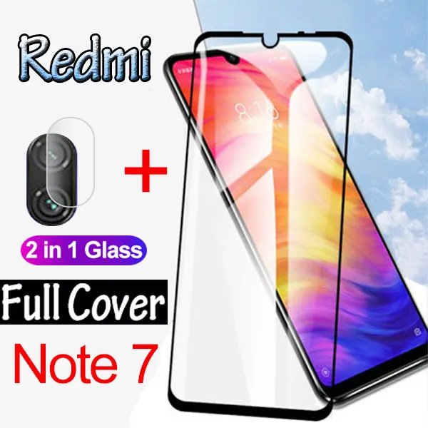 Закаленное стекло для объектива камеры 2 в 1 Защитное Xiaomi Redmi Note 7 пленка 7|Защитные