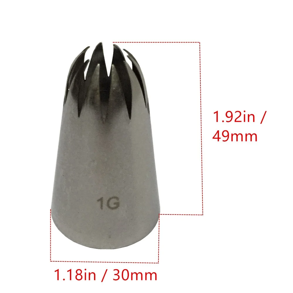 1 piece 1G / 853 195 Cream Cake Icing Piping Russian Nozzles Pastry Tips Fondant Decorating Tip cake making Baking Tools | Дом и сад