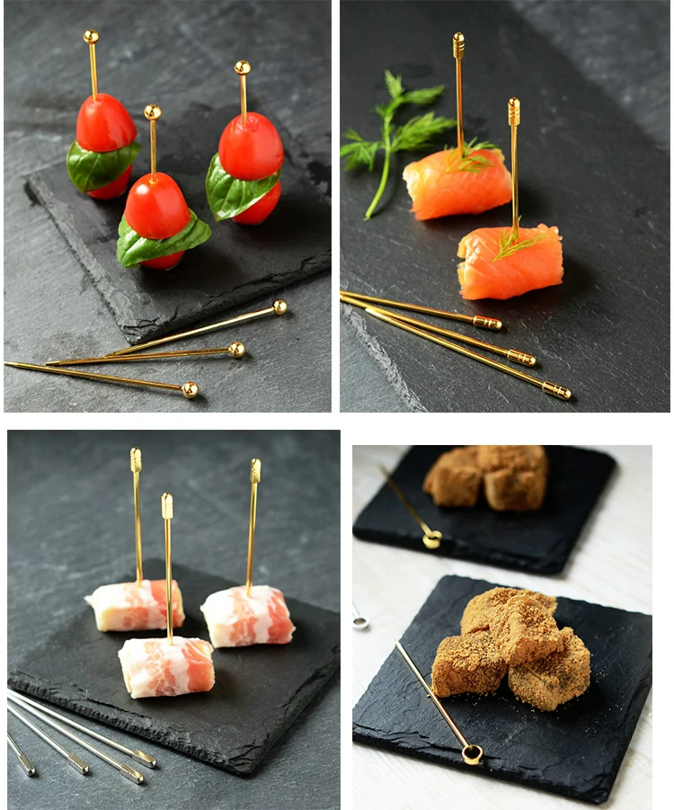 Игла из нержавеющей стали для коктейлей вина знак 4 цвета зубочистка фруктов