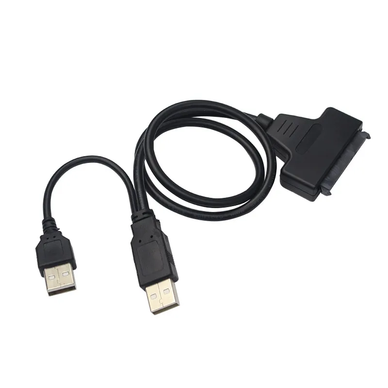 USB 2 0 к SATA 7 + 15 контактный кабель адаптер для жесткого диска 5 дюйма с кабелем