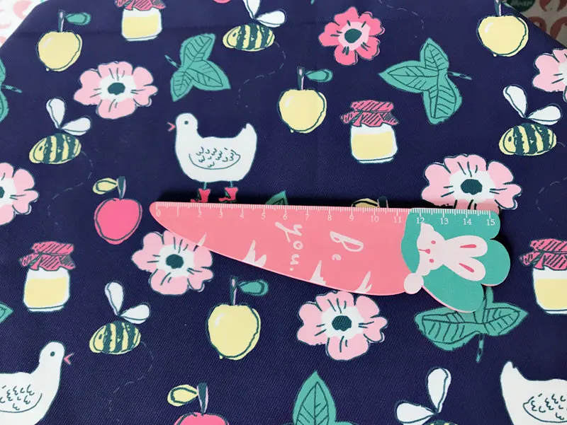 Ткань из полиэстера и хлопка с принтом для рукоделия | Дом сад