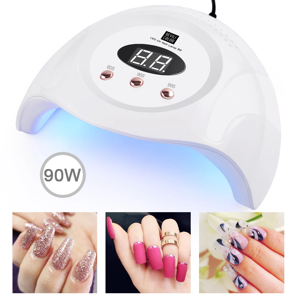 Bfaccia Plus 90 Вт светодиодный для Сушилка ногтей 30 шт. гель-лака с нижней 60 s/90 s/99 S