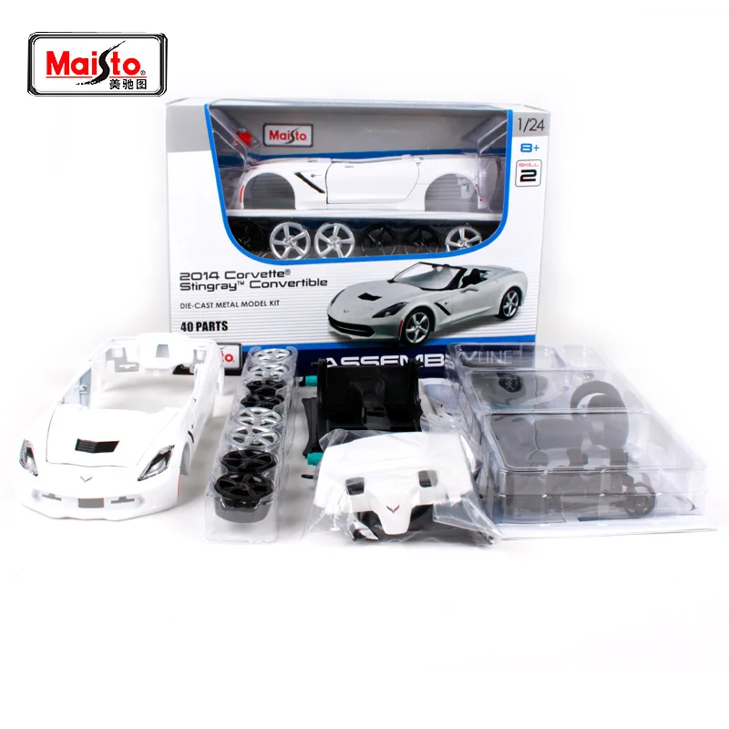 

Maisto 1:24 2014 Chevrolet Corvette Stingray Convertible Assembly DIY Diecast Model Car Toy New In Box Free Shipping 39271