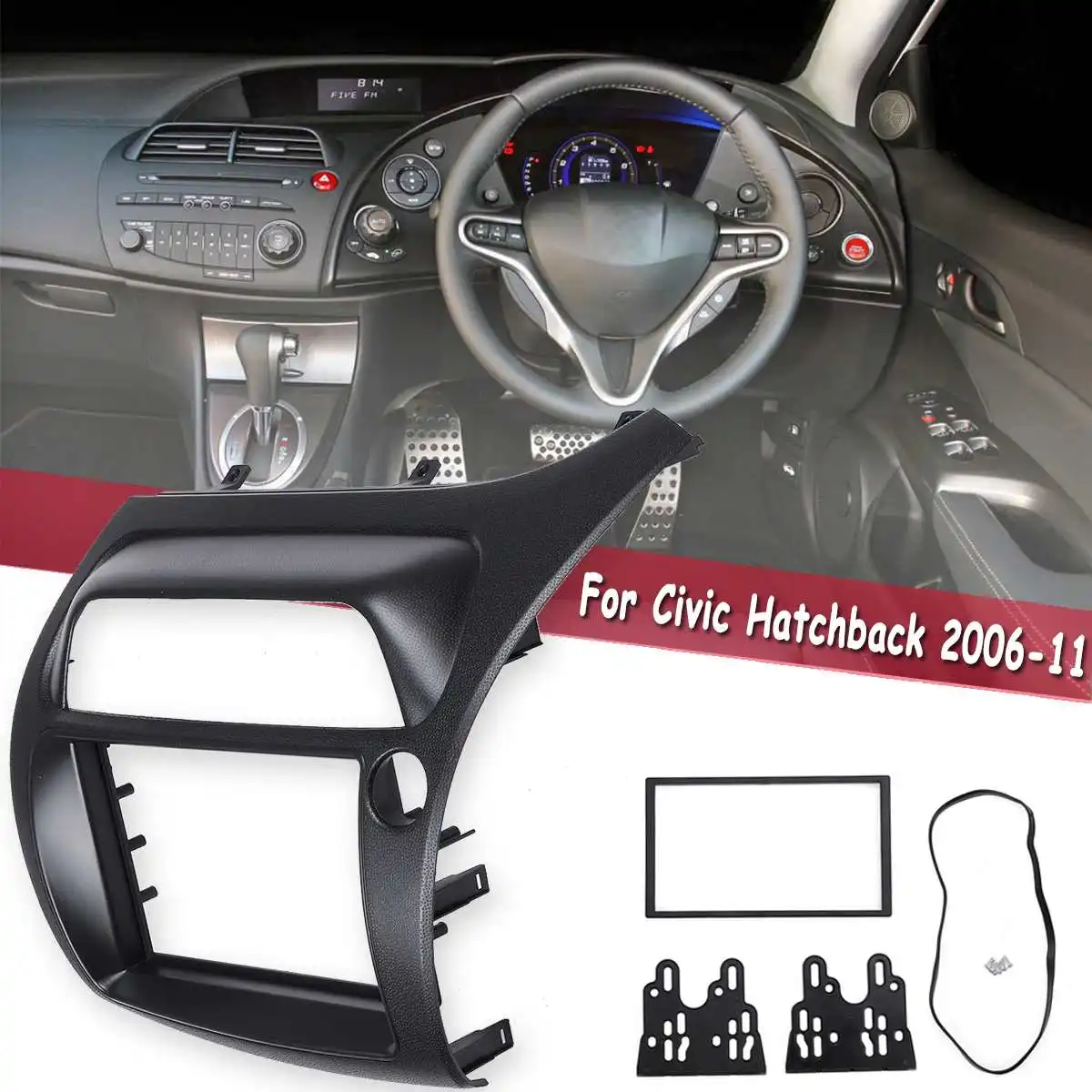 2 Din фасции RHD для Honda для Civic 2006-2011 Радио DVD стерео CD панель тире Монтаж Установка отделка комплект передняя рамка