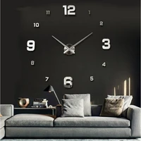 new wall clock clocks watch horloge murale diy 3d acrylic mirror sticker large home quartz circular needle modern free shipping