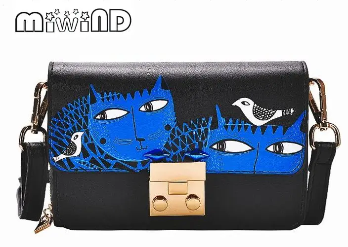 Miwind F мультфильм котенок логотип замок мини милый маленький мешок модные новые