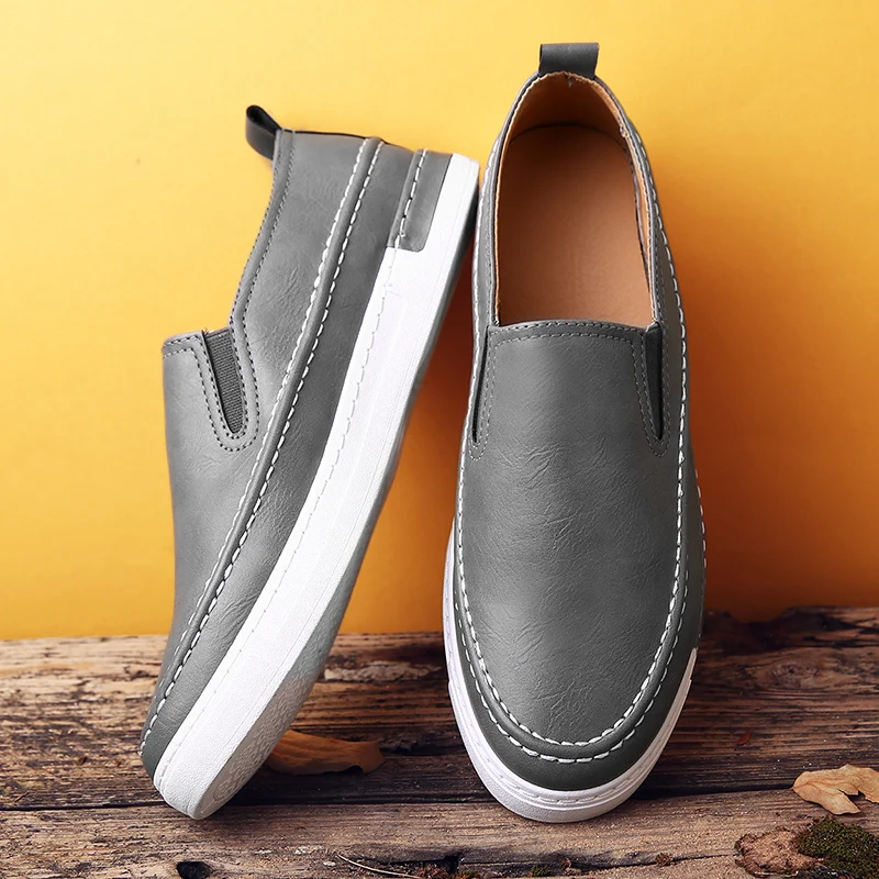 MIVNSKVE Hot Sale 2017 Spring British Luxury Brand Men Shoes PU Leather Metal Top Walking Mand Schoenen Mans Footwear Zapatillas | Обувь