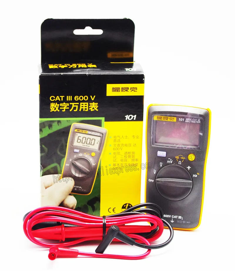 Fluke 101 базовый карманный цифровой мультиметр размером с ладонь автоматическим