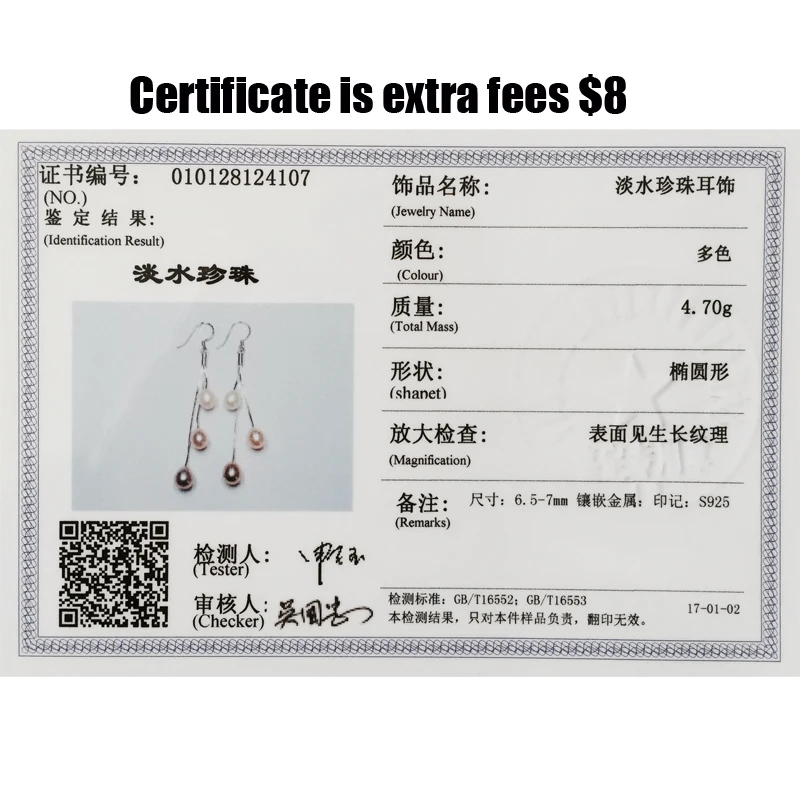 Женские серьги подвески в виде капли пресной воде|earrings crown|earring holderearring findings sterling
