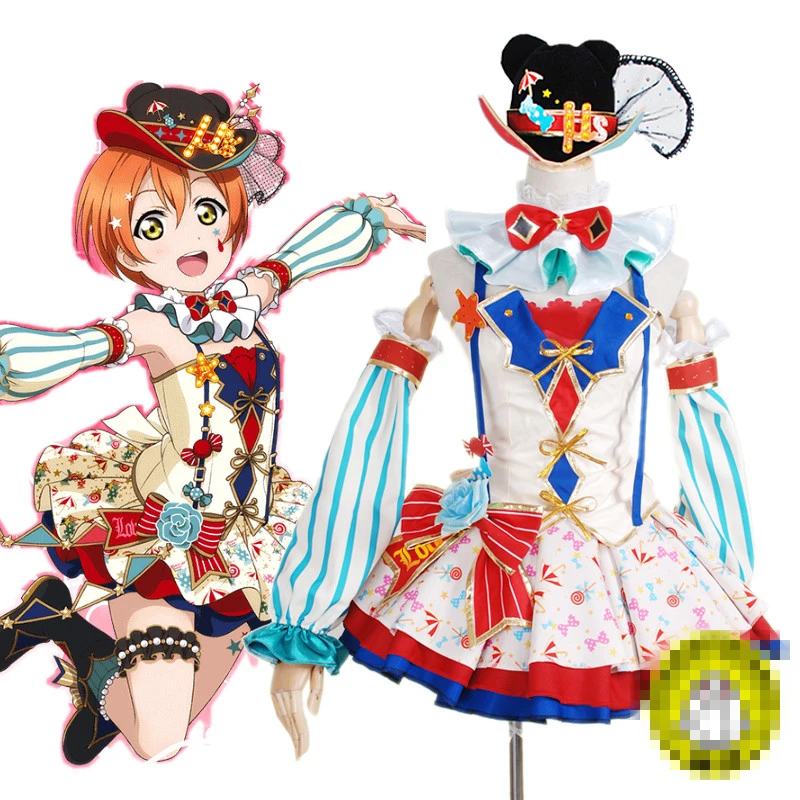 Love Live Honoka Kotori Umi Eli Nozomi Maki Rin Hanayo Нико идолированный Цирк Клоун cos платье косплей костюм на Хэллоуин
