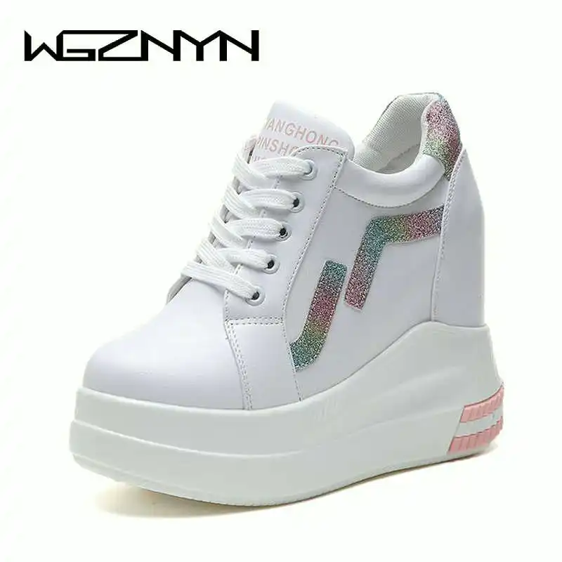 

Women Shoes 2020 Spring Autumn Woman Platforms Shoes Women Retro Shoes Woman Lace-Up 11 Cm High Heels Height Increasing Boots W6