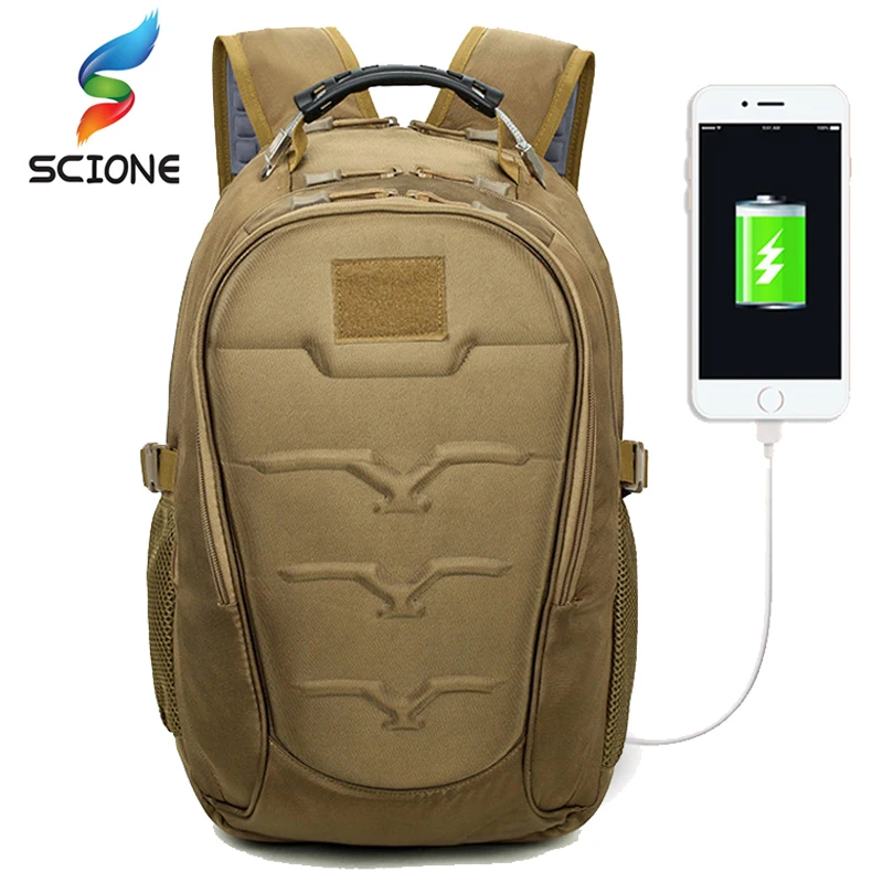 

Hot Outdoor Tactical Military Backpacks 40L Molle High-Capacity USB Charging Bags MutiFunction Climbing Rucksack For Men Women