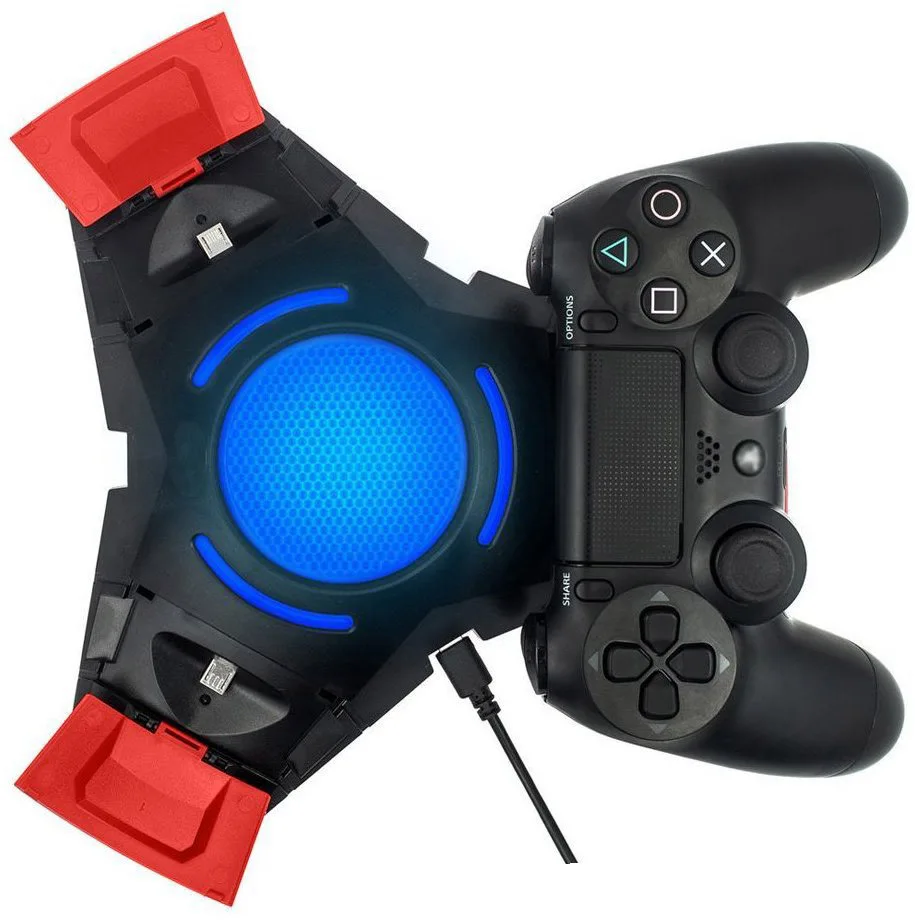 USB Charging Dock Cradle Station Stand Gamepad Charger for PS 4 Pro Slim Controller can charge 3 controller | Электроника