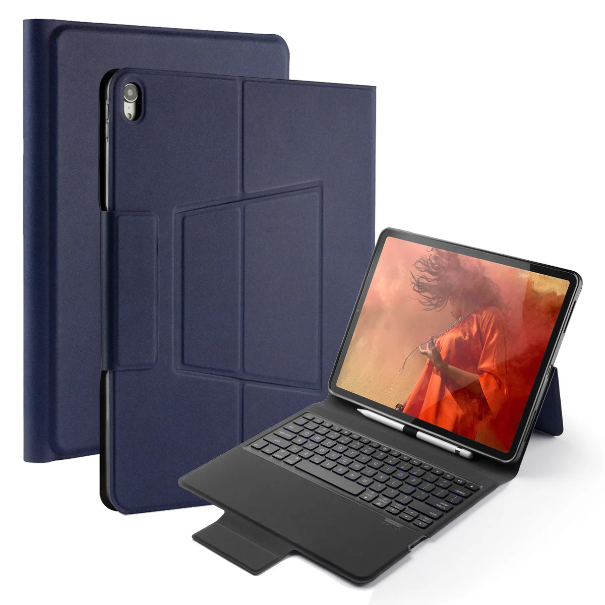 Для iPad Pro 12,9 чехол для клавиатуры кожаный 7 цветов подсветка США клавиатура чехол для iPad Pro 12,9 дюйма подставка держатель ручки