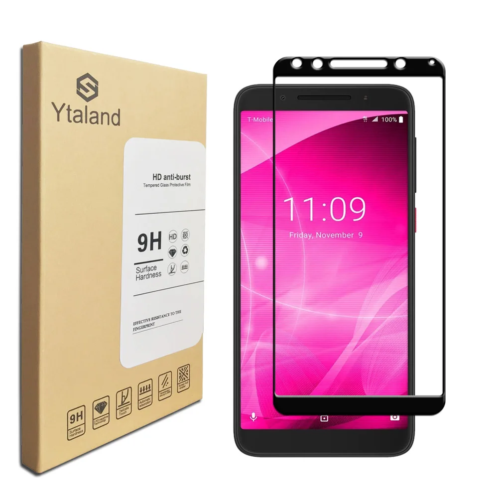 Полноразмерный экран Ytaland для Alcatel T Mobile REVVL 2 / Plus 2018 закаленное стекло Защитная