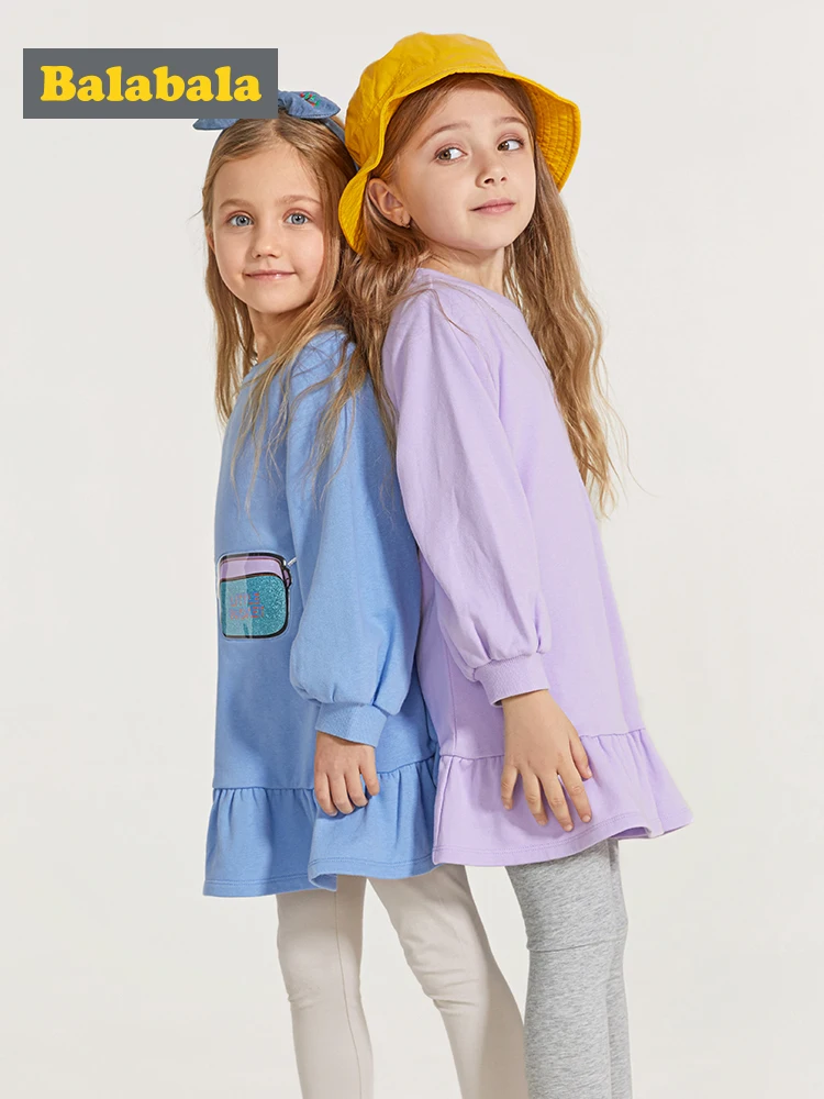 Balabala/детский комплект одежды из 2 предметов для девочек длинный свитер + штаны