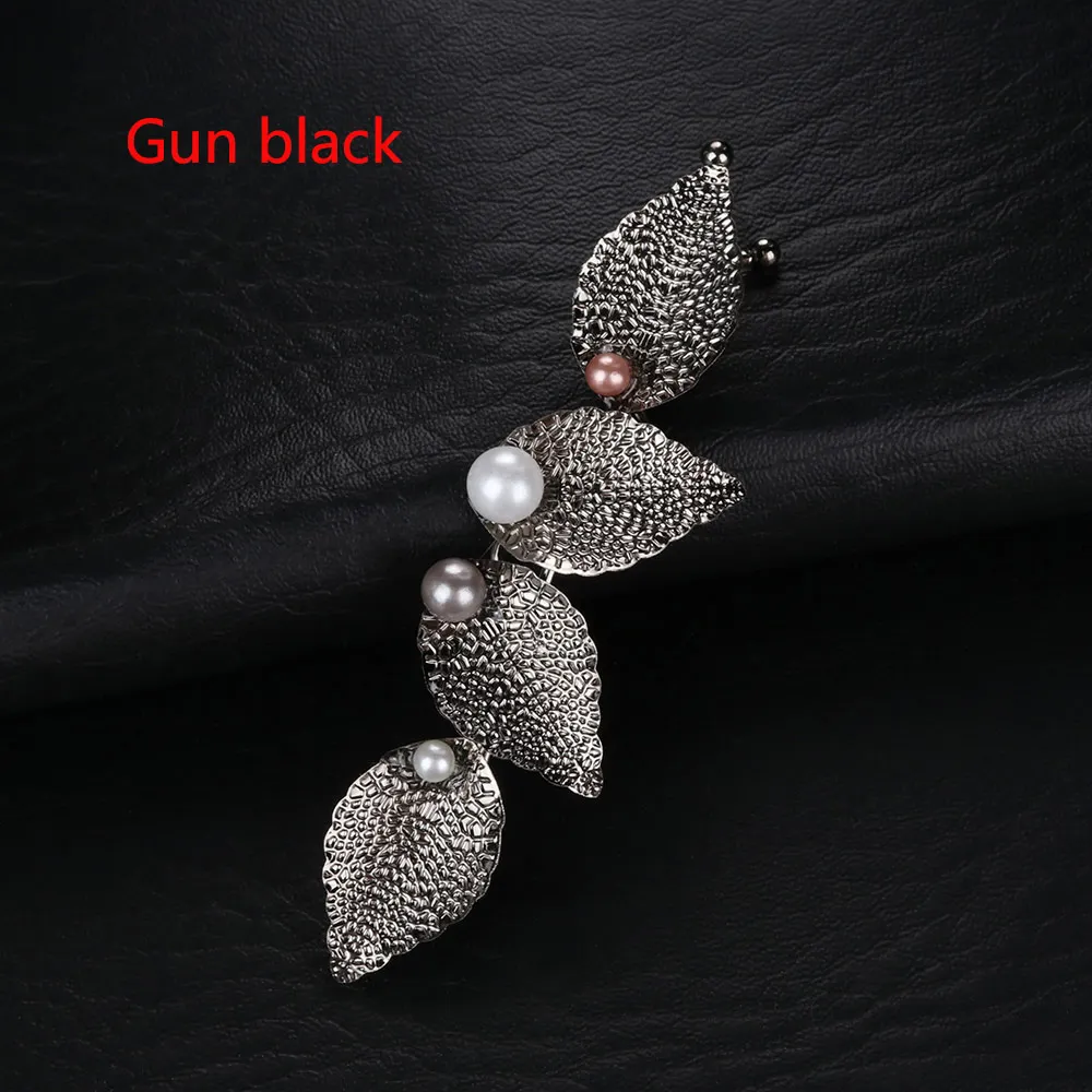 style C-GB 1 шт., корейская мода для женщин и девушек, шикарные элегантные головные уборы, кристаллы, стразы, заколка для волос, листья, заколка, Бабочка, любовь, в форме заколки - Цвет: style C-GB