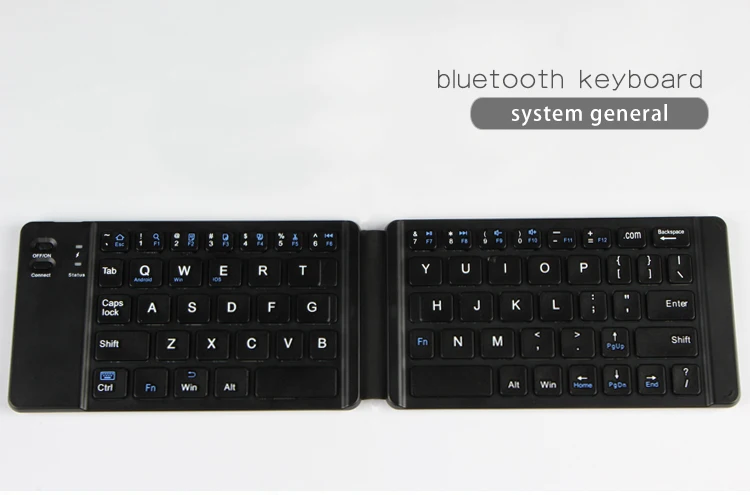 Складная Bluetooth клавиатура BT Беспроводная складная клавиатура для ipad планшет ТВ компьютер ПК USB IOS/Android/Windows заряжаемая батарея