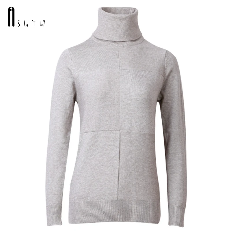 ASLTW Women's Sweater New Casual Solid Turtleneck Pullover Women Casaco Feminino Long Sleeve Jumper | Женская одежда