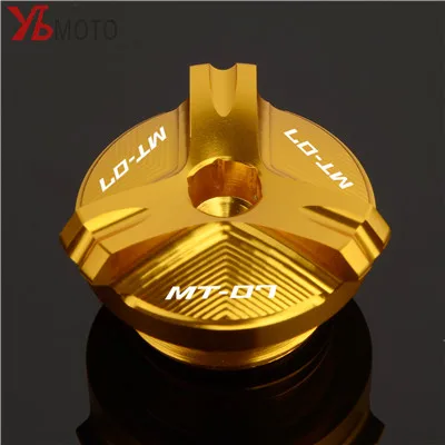 Gold Мотоцикл с ЧПУ моторное масло наполнитель чашки заглушка крышка винт для YAMAHA MT07 fzfz07 MT 07 - Цвет: Gold