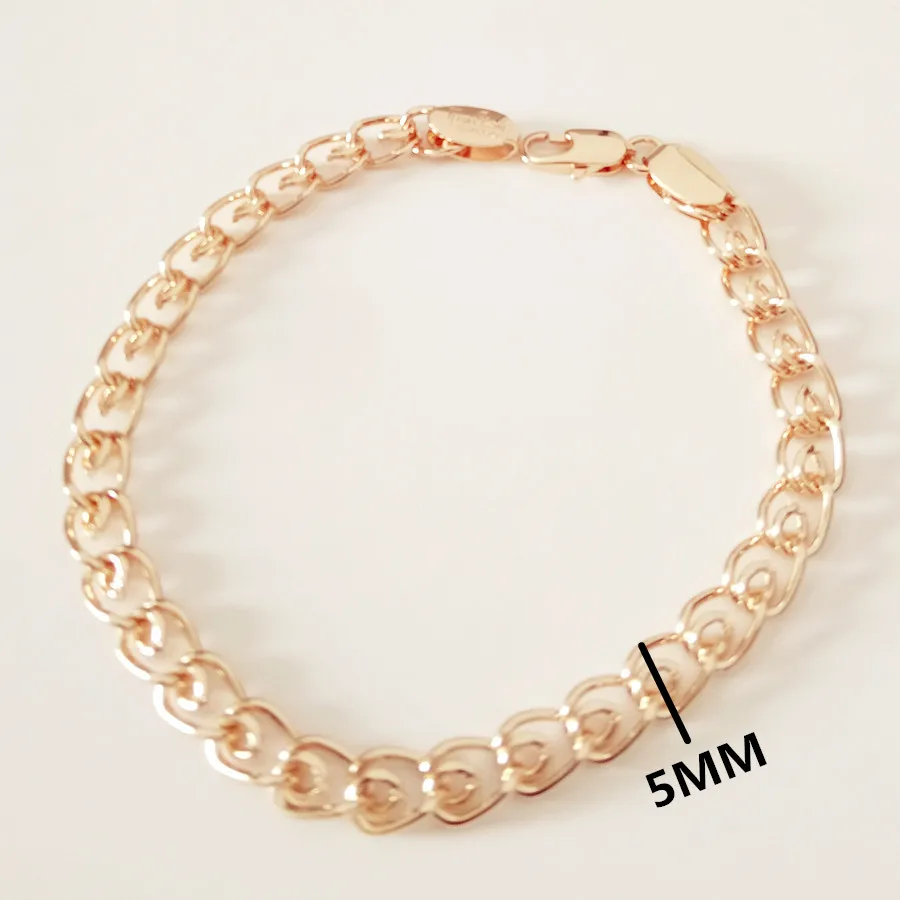 New Fashion Bracelet 585 Gold Color Jewelry Man Bracelets 5MM Wide Long Designs for Men | Украшения и аксессуары