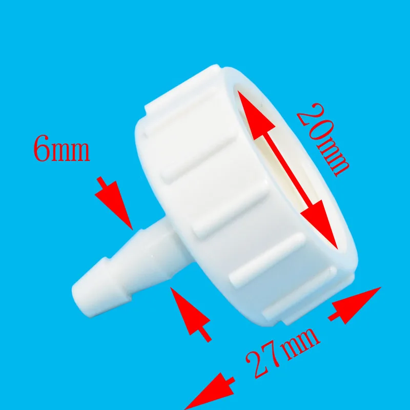4mm Наконечник для капельного полива женский G1/" до 4/6/8/10 мм садовый шланг садовый инвентарь для полива и орошения Системы быстрый разъем адаптера 6 шт - Цвет: 4mm