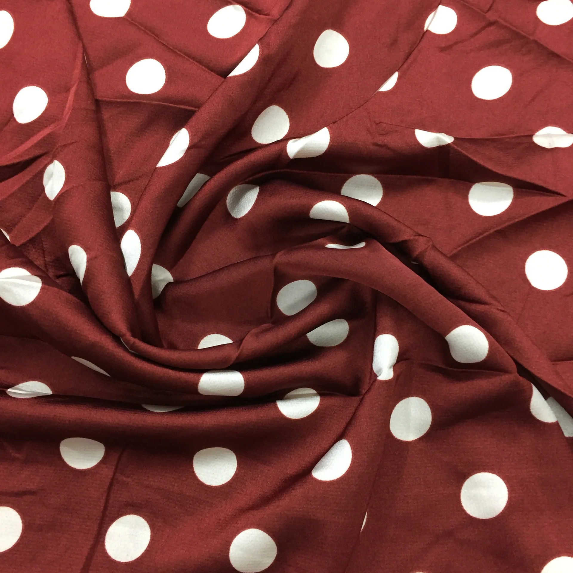 2 см волнистая атласная ткань с принтом в горошек плотная Cheongsam рубашка вечернее