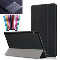 pu leather smart stand case for huawei mediapad t5 ags2 w09l09l03w19 10 0 inch tablet cover for huawei t5 10filmstylus pen