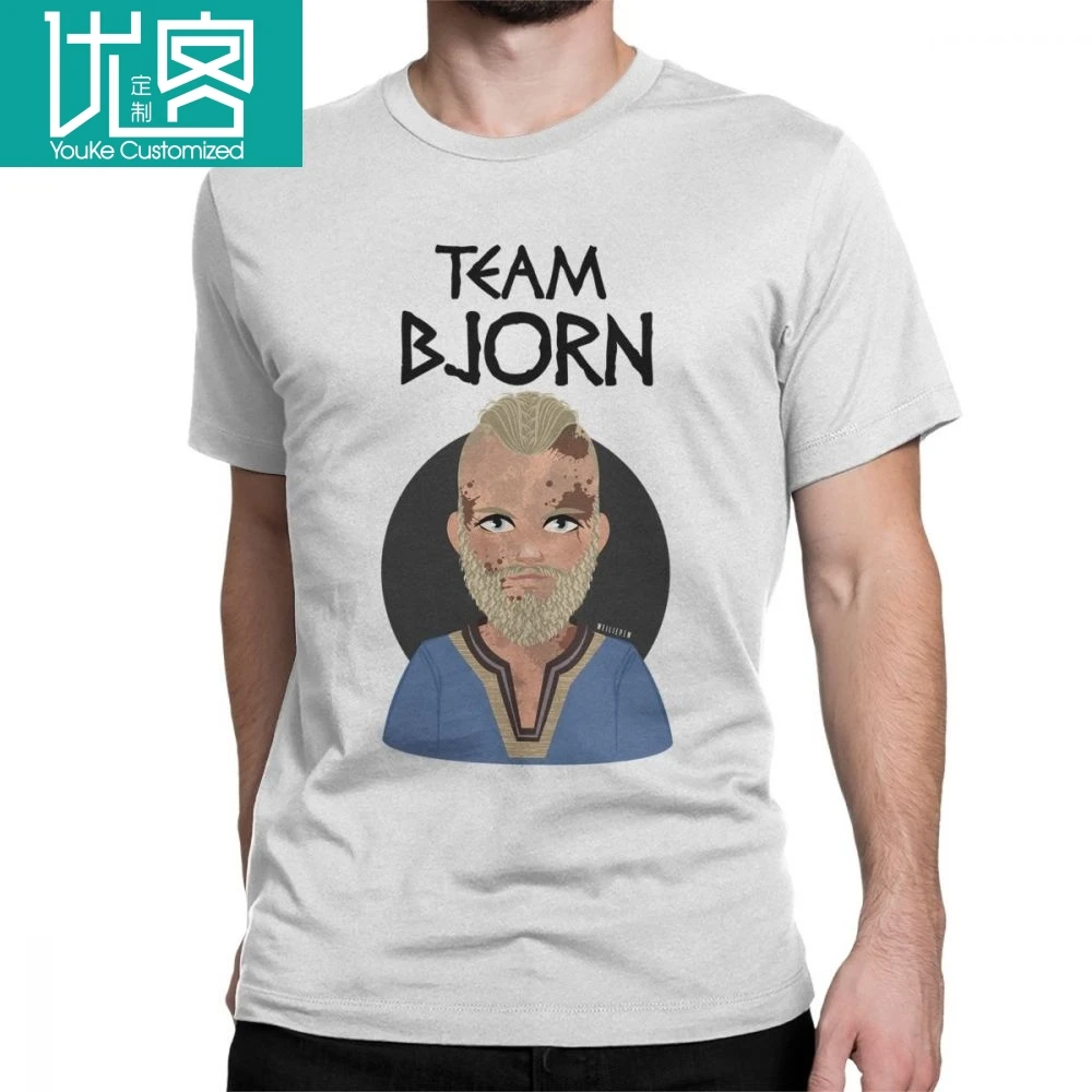 Мужская футболка Bjorn Vikings новинка с короткими рукавами одежда круглым вырезом