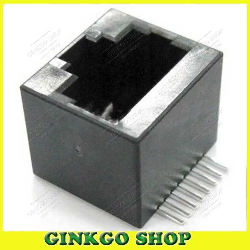 100 шт./лот RJ45 порт LAN интерфейс Jack интернет разъем SMT вертикальный 180