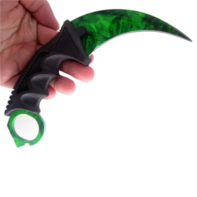 Foreest Camo Нож Karambit с фиксированным лезвием, тактический охотничий Радужный нож для выживания, ножи для кемпинга с тигром - Цвет: Foreest Camo