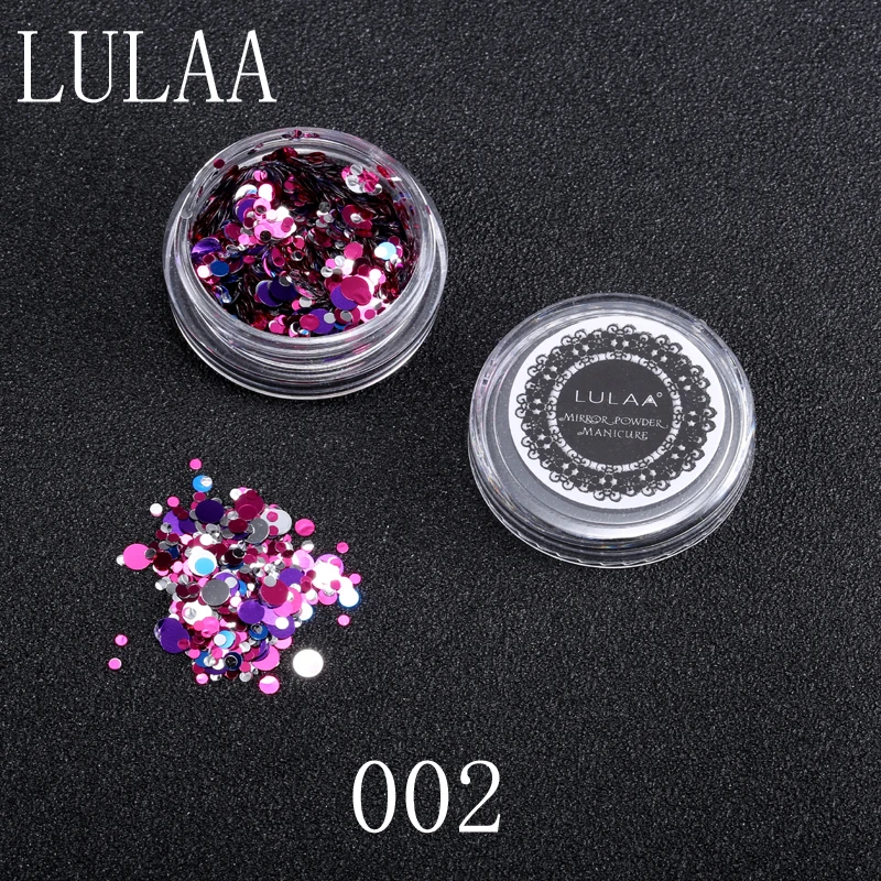 Светящиеся круглые ультратонкие блестки LULAA 1 коробка Красочные Блестки для