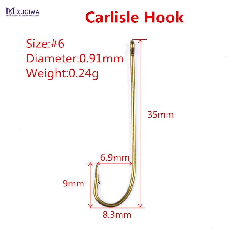 50 pcs Mizugiwa Fishing Carlisle Hooks Ringed Bronzed #1 #2 #4 #6 #8 Bait Hook Sharp Tackle Fishhook Pesca Crappie | Спорт и