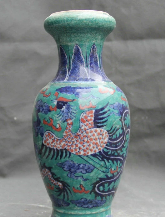 12 &quotотмечены Китайский дворец цвет фарфора дракон феникс сосуд бутылка ваза|vase
