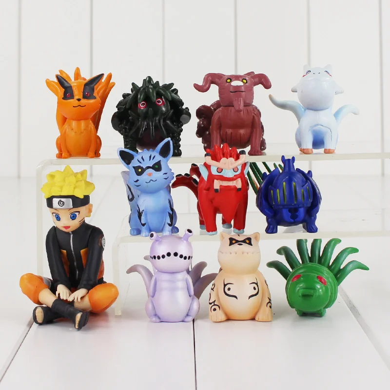 11 шт./лот фигурка игрушечная мини модель куклы|son goku|figure toynaruto figure toys |
