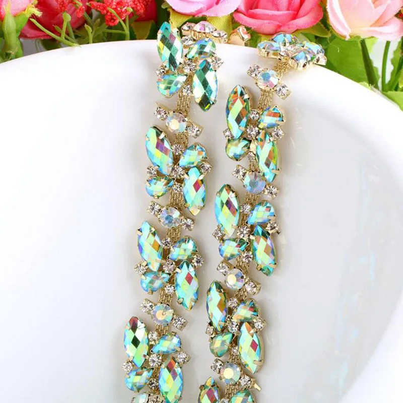 1 ярд стразами отделка цепь из страз сделай сам декоративная со шитье аппликации |