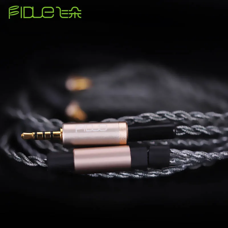 FIDUE A83 2.5/3.5 мм MMCX Посеребренная Сбалансированный Линия Наушника Interchangeble Audiophile