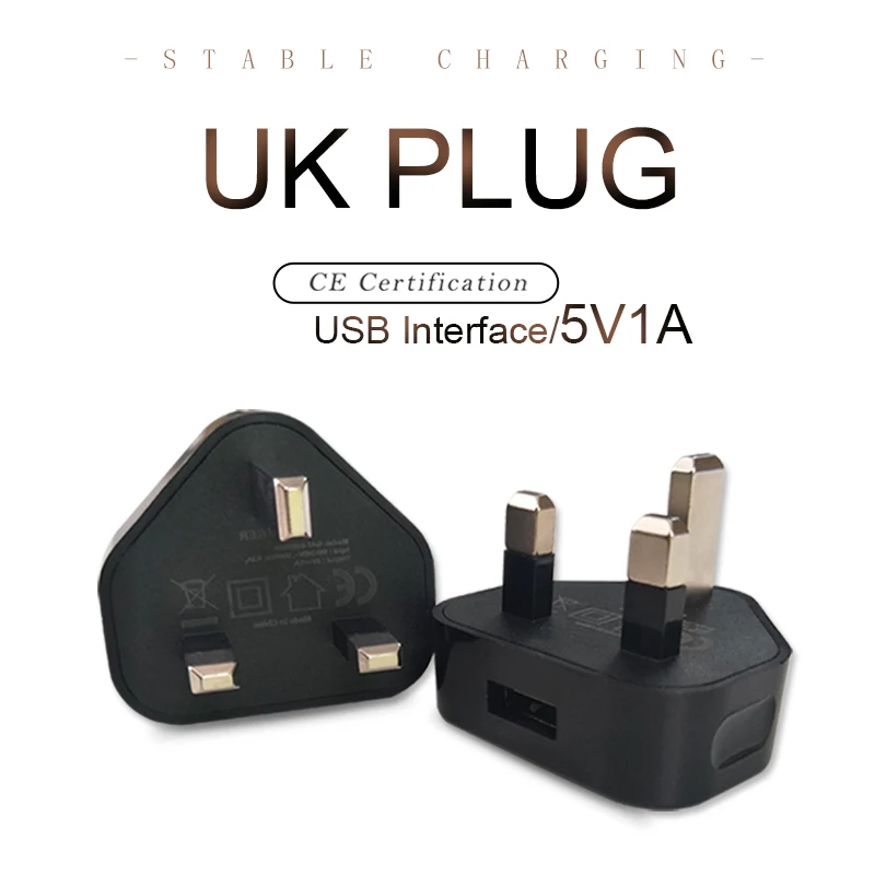 Адаптер штекер стандарта Великобритании 1 USB 5 в а зарядное устройство для