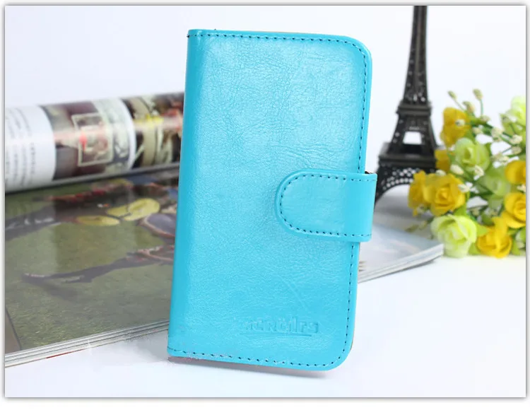 BLUE Роскошный кошелек из искусственной кожи для Prestigio MUZE G5 LTE PSP5522DUO, чехол-сумка с подставкой, держатель для карт, винтажный Стильный чехол - Цвет: BLUE