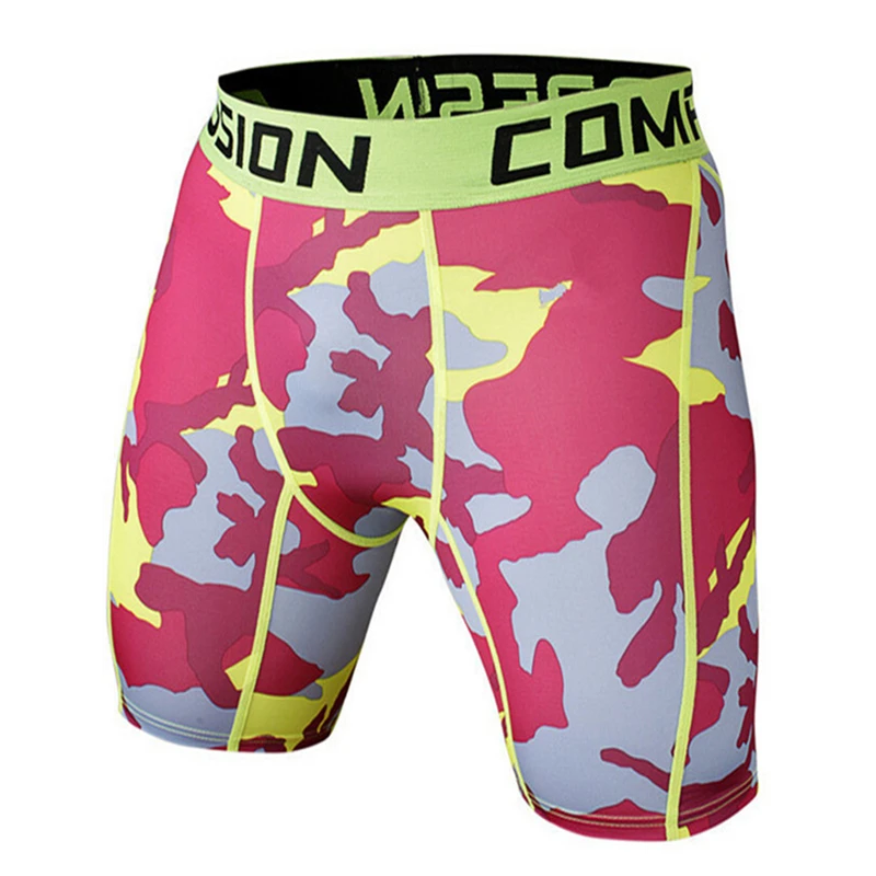 Летние шорты для бега Camouflag короткие штаны тренажерного зала быстросохнущие